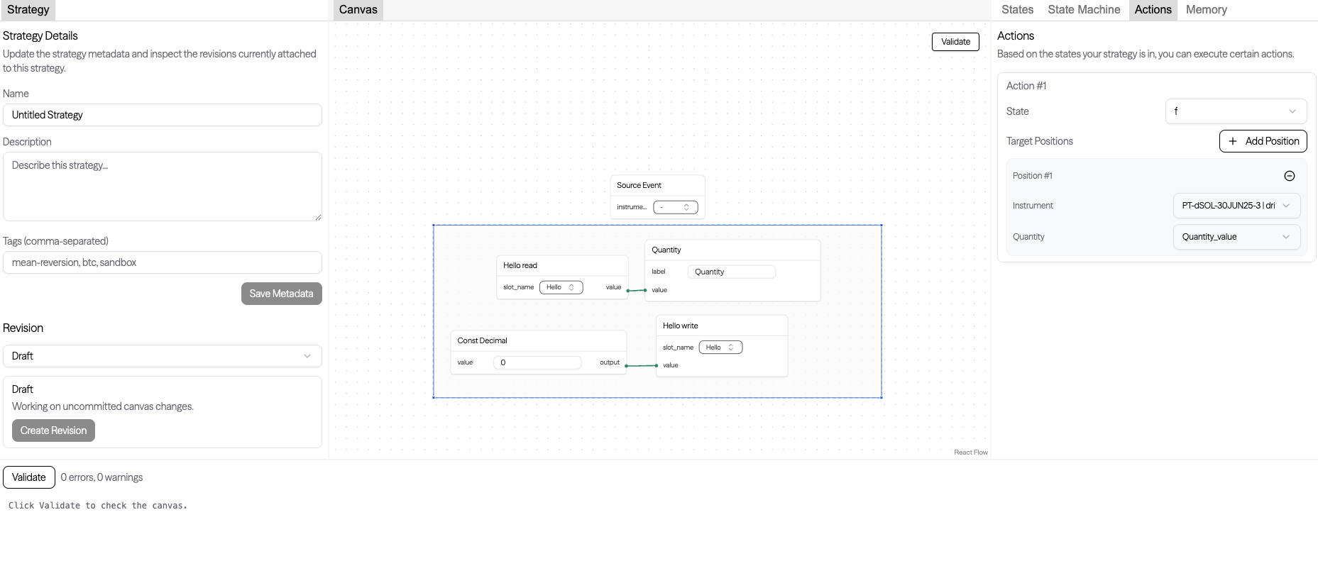 Corrected graph output where the quantity label can be used in the actions pane.